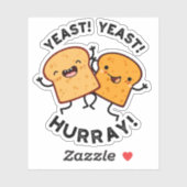 Gist Hoera Grappige Broodpuns Sticker (Vel)