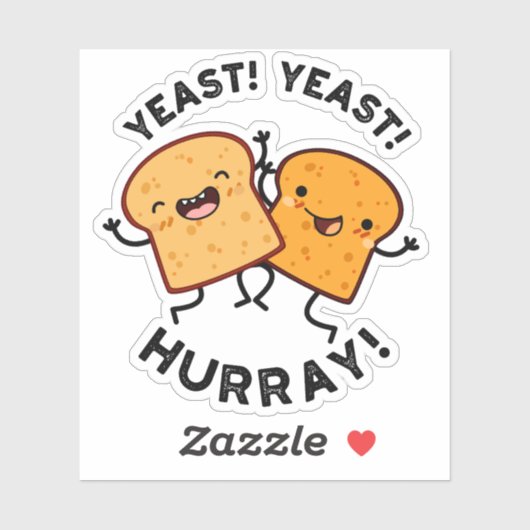 Gist Hoera Grappige Broodpuns Sticker (Vel)