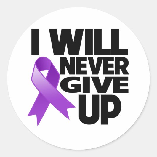 GIST Kanker Ik zal nooit opgeven Ronde Sticker (Voorkant)