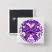 GIST-kankervlindercirkel van linten Vierkante Button 5,1 Cm (Voorkant /achterkant)