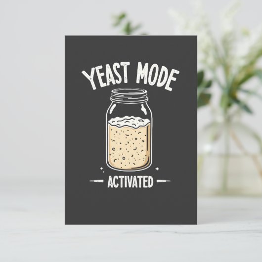 Gist Modus Geactiveerd Bakken Koken Chef  Bedankkaart (Staand voorkant)