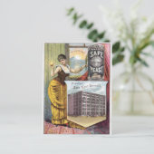 Gist vintage advertentie briefkaart (Staand voorkant)