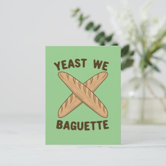 Gist We Baguette, grappig Frans brood Briefkaart (Staand voorkant)