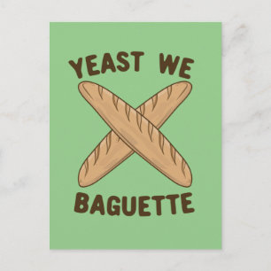 Gist We Baguette, grappig Frans brood Briefkaart
