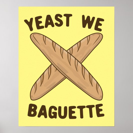 Gist We Baguette, grappig Frans brood Poster (Voorkant)