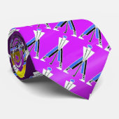 GIST WITTE PAARSE BLAUWE GOLFER, GOLF-SPELERS STROPDAS (Opgerold)