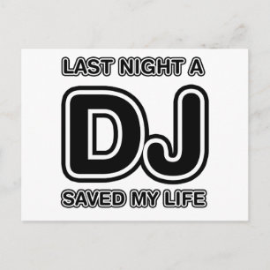 Gisteravond heeft een DJ mijn leven gered - Disk J Briefkaart