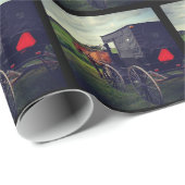 Gisteravond in een Amish-gemeenschap, Amish Horse Cadeaupapier (Rol Hoek)