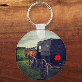 Gisteravond in een Amish-gemeenschap, Amish Horse Sleutelhanger (Voorkant)
