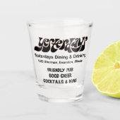 Gisteren Dineren en Drink, Evanston, IL Shot Glas (Voorkant)
