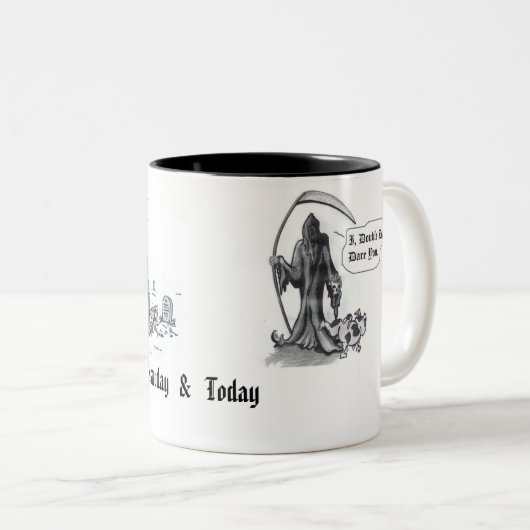 Gisteren en vandaag mok (Voorkant rechts)