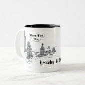 Gisteren en vandaag mok (Voorkant links)