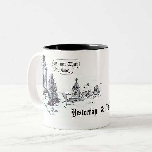 Gisteren en vandaag mok (Voorkant links)