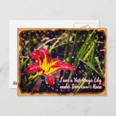 Gisteren heeft Lily morgen Regen Briefkaart (Voorkant / Achterkant)