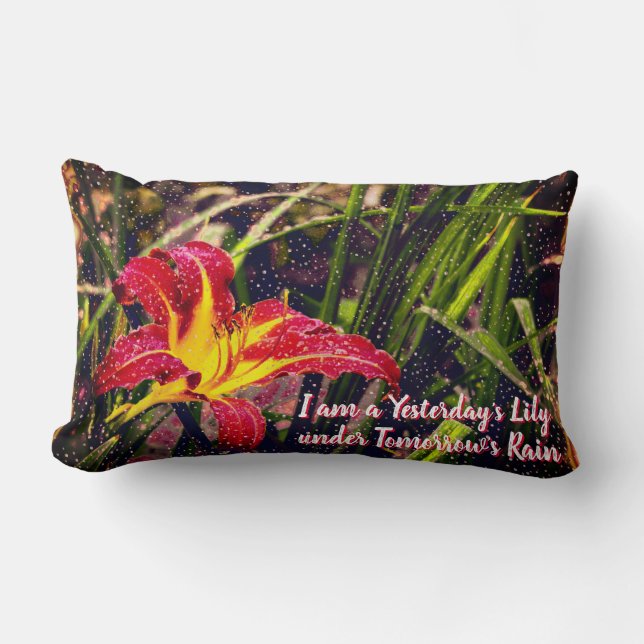 Gisteren heeft Lily morgen Regen Kussen (Voorkant)