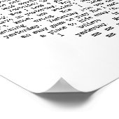 Gisteren heeft Wall Art Song Lyric Heart Print (Hoek)