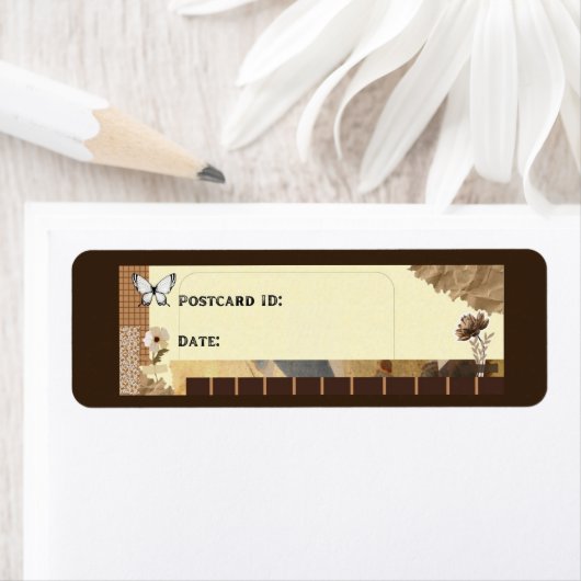 Gisteren  identificatielabels van Briefkaart Postk Etiket (Insitu)