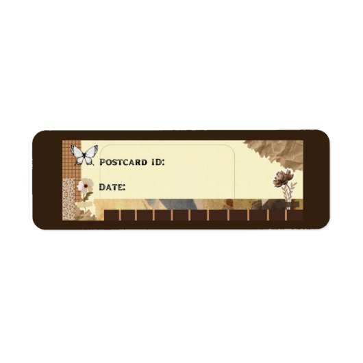 Gisteren  identificatielabels van Briefkaart Postk Etiket (Voorkant)