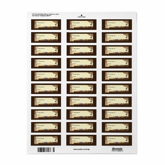 Gisteren  identificatielabels van Briefkaart Postk Etiket (Full Sheet)