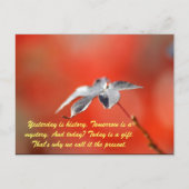 Gisteren is dat de geschiedenis. Morgen is een mys Briefkaart (Voorkant)