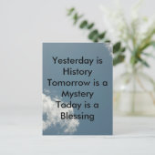 Gisteren is geschiedenis briefkaart (Staand voorkant)