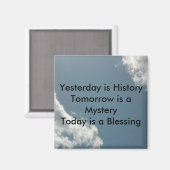 Gisteren is geschiedenis magneet (Voorkant / Achterkant)