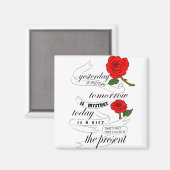 Gisteren is geschiedenis Morgen is Mystrey Magneet (Voorkant / Achterkant)