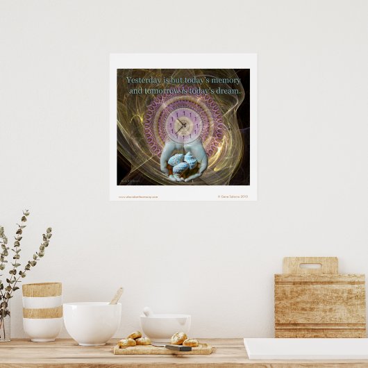 Gisteren is het maar de herinnering van vandaag... poster (Keuken)