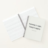 Gisteren Logic Vandaag Erfgoed Ontwikkelaar Quote Notitieboek (Binnen)