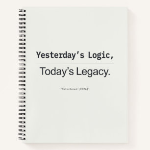 Gisteren Logic Vandaag Erfgoed Ontwikkelaar Quote Notitieboek
