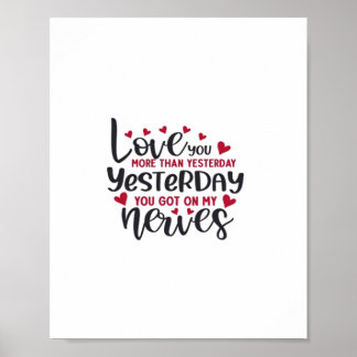 Gisteren Meer Bemind Romantische Minimaal Quote Poster