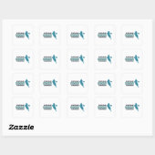 Gisteren, morgen vierkante sticker (Vel)