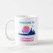 Gisteren Tomorrow - Retro Synthwave Design Koffiemok (Links)