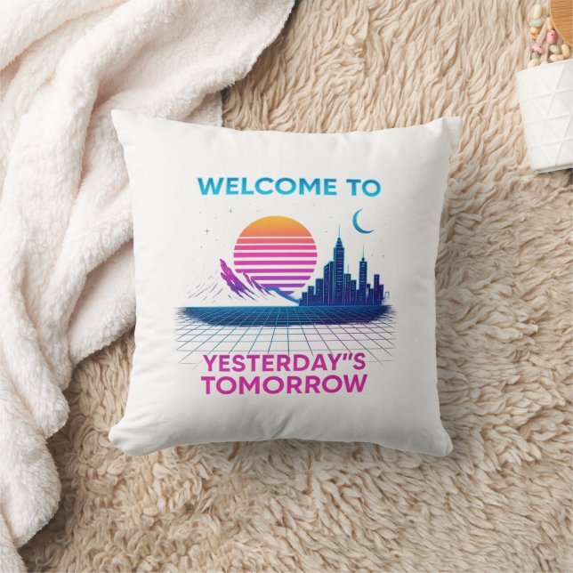 Gisteren Tomorrow - Retro Synthwave Design Kussen (Deken)
