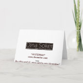 Gisteren - Wenskaart Kaart (Achterkant)