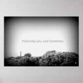 Gisteren zei je morgen poster (Voorkant)