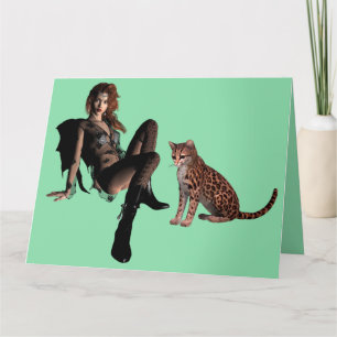 GISTISCHE MEISJES EN KAARTEN VOOR KATTEN VAN DAGEN