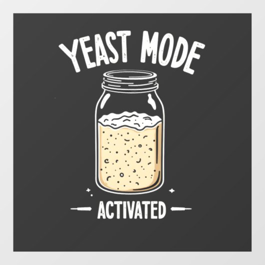 Gistmodus geactiveerd bakken chef-kok raamsticker (Vel)