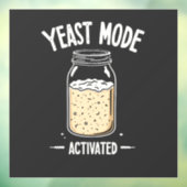 Gistmodus geactiveerd bakken chef-kok raamsticker (Vel 3)