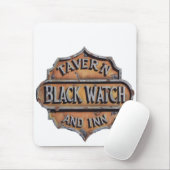 Gistressed Metal Sign voor Black Watch Tavern & In Muismat (Met muis)