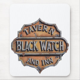 Gistressed Metal Sign voor Black Watch Tavern & In Muismat