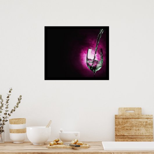 gistwijn - paarse druk poster (Keuken)