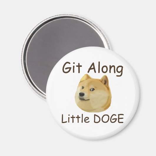 Git Along Little DOGE Magneet (Voorkant / Achterkant)