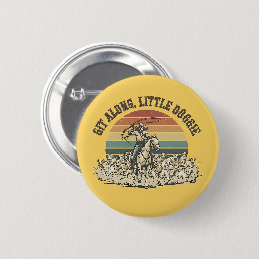 Git Along Little Doggie Ronde Button 5,7 Cm (Voorkant /achterkant)