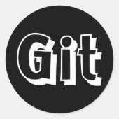Git Classic Round Sticker (Voorkant)