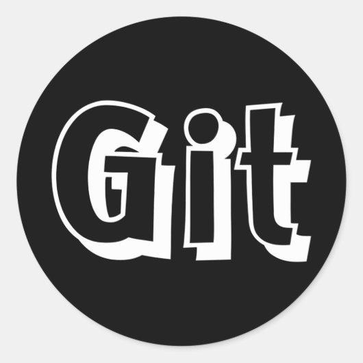 Git Classic Round Sticker (Voorkant)