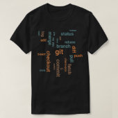 Git commando's javascript engineers t-shirt (Design voorkant)