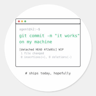 Git Commit: Het werkt op mijn Mac - Dev Sticker Ca