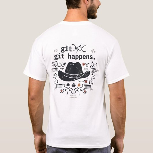 Git gebeurt t-shirt (Achterkant)