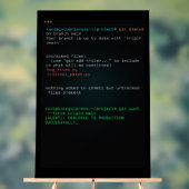 Git Push Force Main - Ontwikkelaarsterminal Acryl Bord (Neutraal)